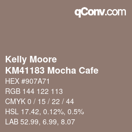 カラーコード: Kelly Moore - KM41183 Mocha Cafe | qconv.com