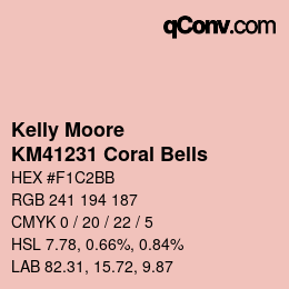 颜色代码: Kelly Moore - KM41231 Coral Bells | qconv.com
