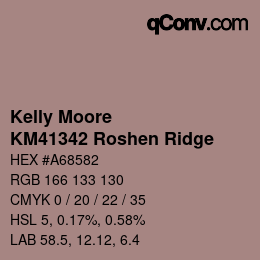 Color code: Kelly Moore - KM41342 Roshen Ridge | qconv.com