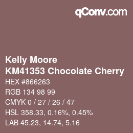 カラーコード: Kelly Moore - KM41353 Chocolate Cherry | qconv.com