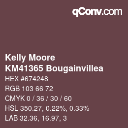 Color code: Kelly Moore - KM41365 Bougainvillea | qconv.com