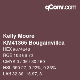 Código de color: Kelly Moore - KM41365 Bougainvillea | qconv.com