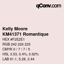 颜色代码: Kelly Moore - KM41371 Romantique | qconv.com