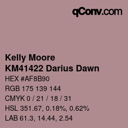 Color code: Kelly Moore - KM41422 Darius Dawn | qconv.com