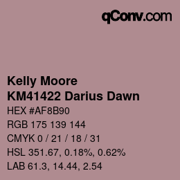 颜色代码: Kelly Moore - KM41422 Darius Dawn | qconv.com