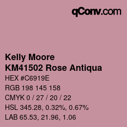 Code couleur: Kelly Moore - KM41502 Rose Antiqua | qconv.com