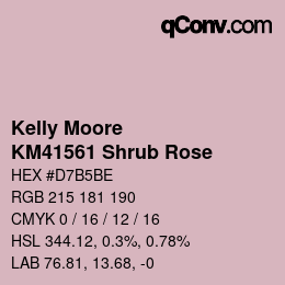 カラーコード: Kelly Moore - KM41561 Shrub Rose | qconv.com