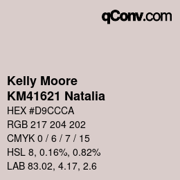 Farbcode: Kelly Moore - KM41621 Natalia | qconv.com