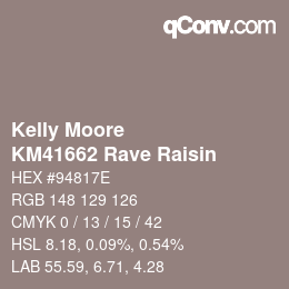 Código de color: Kelly Moore - KM41662 Rave Raisin | qconv.com