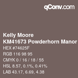 Color code: Kelly Moore - KM41673 Powderhorn Manor | qconv.com