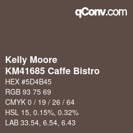 Color code: Kelly Moore - KM41685 Caffe Bistro | qconv.com