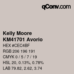 Color code: Kelly Moore - KM41701 Avorio | qconv.com