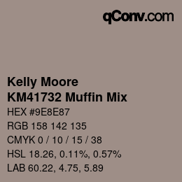 Color code: Kelly Moore - KM41732 Muffin Mix | qconv.com