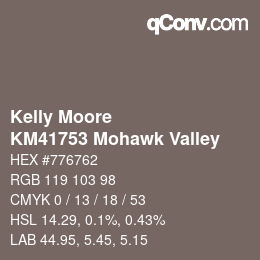 Código de color: Kelly Moore - KM41753 Mohawk Valley | qconv.com