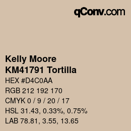 Farbcode: Kelly Moore - KM41791 Tortilla | qconv.com
