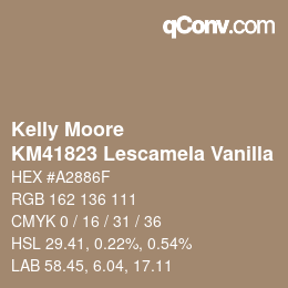 カラーコード: Kelly Moore - KM41823 Lescamela Vanilla | qconv.com