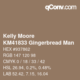 Farbcode: Kelly Moore - KM41833 Gingerbread Man | qconv.com