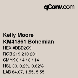 Color code: Kelly Moore - KM41861 Bohemian | qconv.com