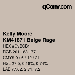 Farbcode: Kelly Moore - KM41871 Beige Rage | qconv.com