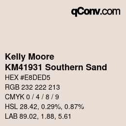 Farbcode: Kelly Moore - KM41931 Southern Sand | qconv.com