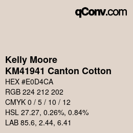 Farbcode: Kelly Moore - KM41941 Canton Cotton | qconv.com