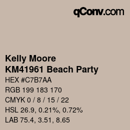 颜色代码: Kelly Moore - KM41961 Beach Party | qconv.com