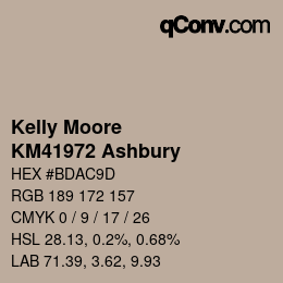 カラーコード: Kelly Moore - KM41972 Ashbury | qconv.com