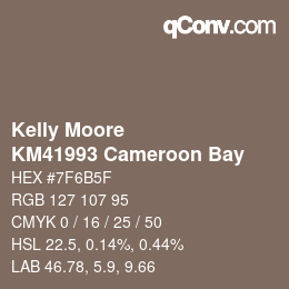 Color code: Kelly Moore - KM41993 Cameroon Bay | qconv.com