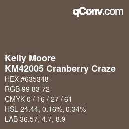 Color code: Kelly Moore - KM42005 Cranberry Craze | qconv.com
