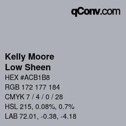 Farbcode: Kelly Moore - Low Sheen | qconv.com