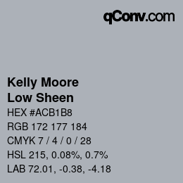 カラーコード: Kelly Moore - Low Sheen | qconv.com