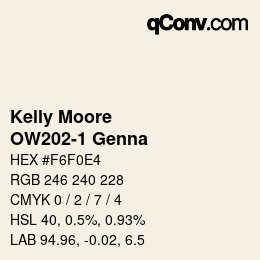 Farbcode: Kelly Moore - OW202-1 Genna | qconv.com