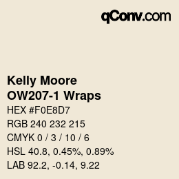 カラーコード: Kelly Moore - OW207-1 Wraps | qconv.com