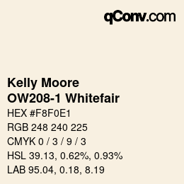 Code couleur: Kelly Moore - OW208-1 Whitefair | qconv.com