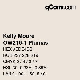 Código de color: Kelly Moore - OW216-1 Plumas | qconv.com