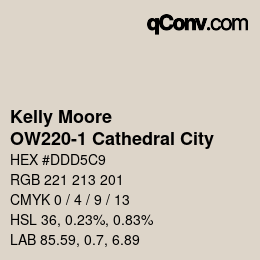 Código de color: Kelly Moore - OW220-1 Cathedral City | qconv.com