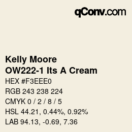 Farbcode: Kelly Moore - OW222-1 Its A Cream | qconv.com