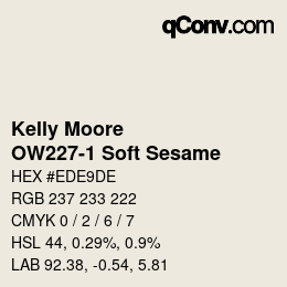 Farbcode: Kelly Moore - OW227-1 Soft Sesame | qconv.com