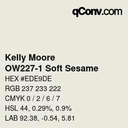 Código de color: Kelly Moore - OW227-1 Soft Sesame | qconv.com