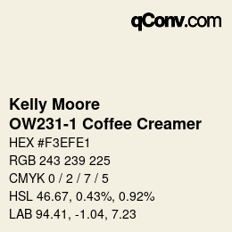 Farbcode: Kelly Moore - OW231-1 Coffee Creamer | qconv.com