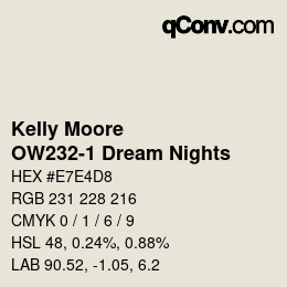 Farbcode: Kelly Moore - OW232-1 Dream Nights | qconv.com