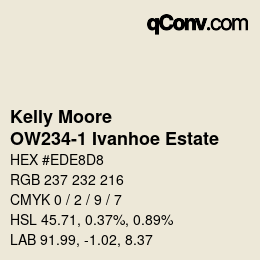 Code couleur: Kelly Moore - OW234-1 Ivanhoe Estate | qconv.com