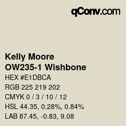 Farbcode: Kelly Moore - OW235-1 Wishbone | qconv.com