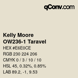 Farbcode: Kelly Moore - OW236-1 Taravel | qconv.com