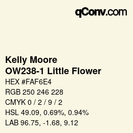 Código de color: Kelly Moore - OW238-1 Little Flower | qconv.com