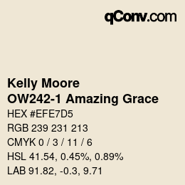 カラーコード: Kelly Moore - OW242-1 Amazing Grace | qconv.com