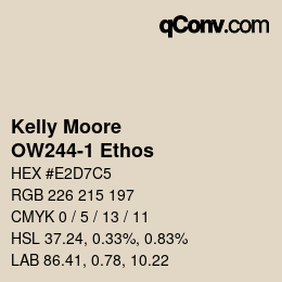 カラーコード: Kelly Moore - OW244-1 Ethos | qconv.com