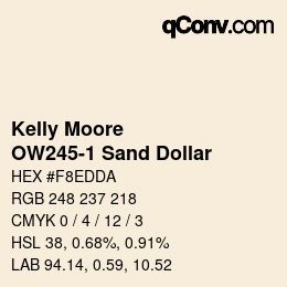 カラーコード: Kelly Moore - OW245-1 Sand Dollar | qconv.com