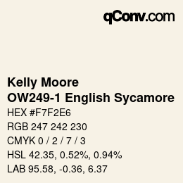 Código de color: Kelly Moore - OW249-1 English Sycamore | qconv.com