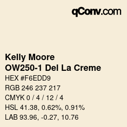 カラーコード: Kelly Moore - OW250-1 Del La Creme | qconv.com